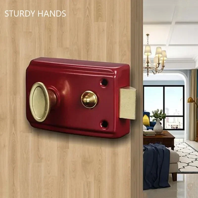 Furniture And Hardware - Exterior Door Retro Red Locks Security