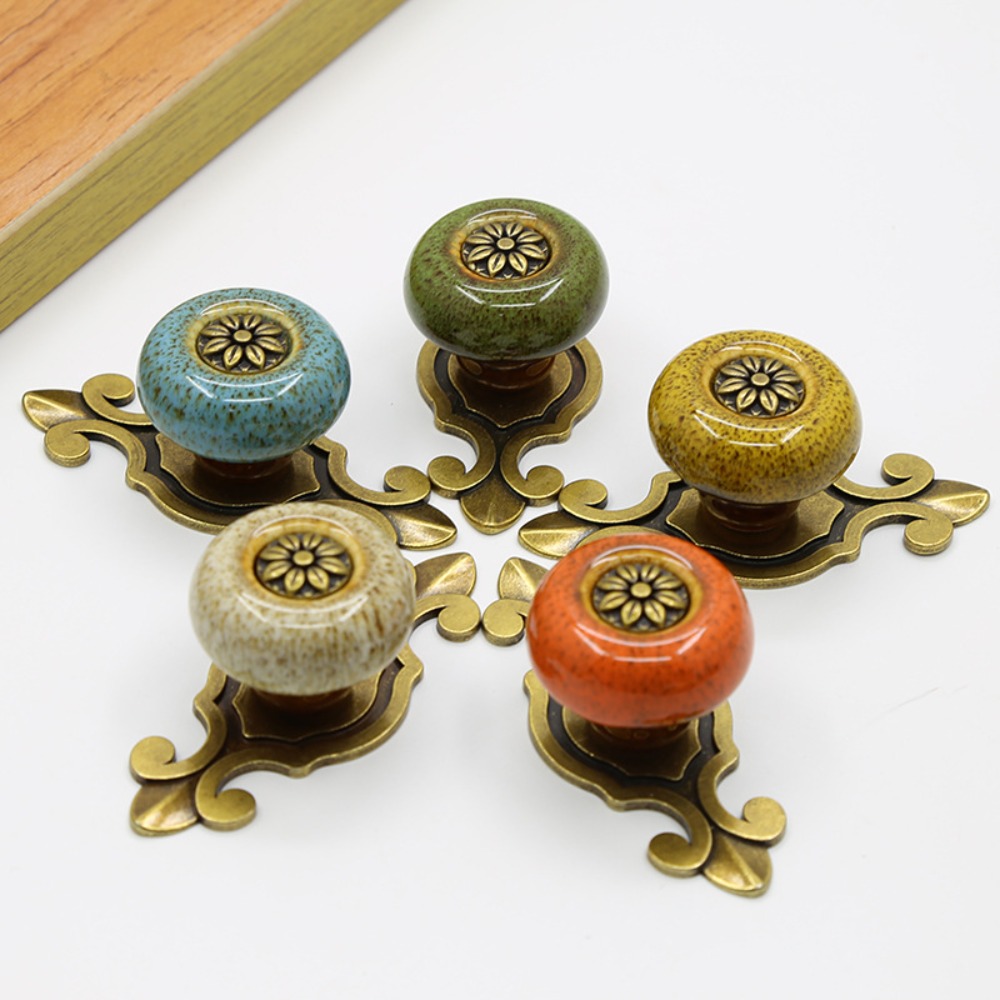 Furniture Hardware Manufacturer - Creative Single Hole Ceramic Knob Ethnic