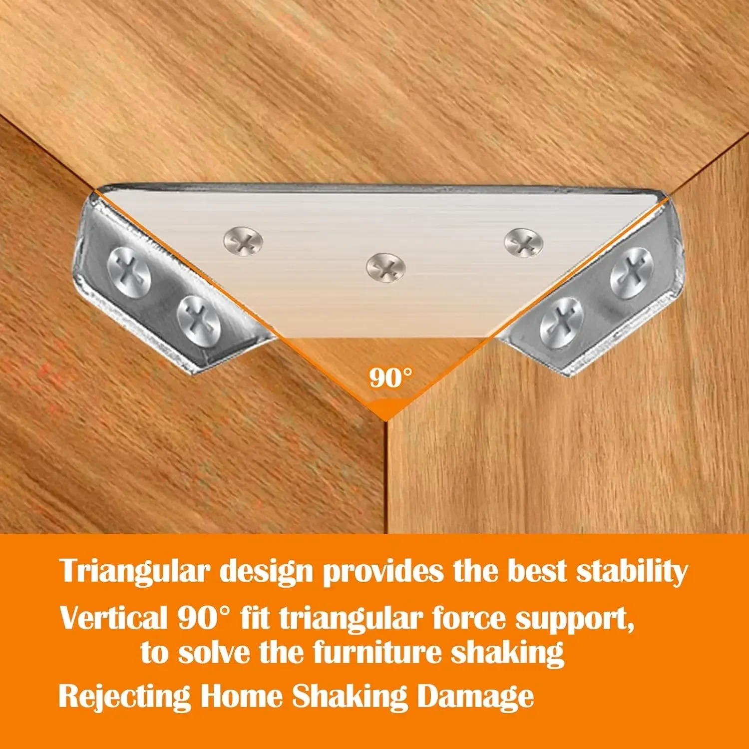 Furniture Hardware Connectors - 10/20/40/50pcs Thickened Stainless Steel Angle Code