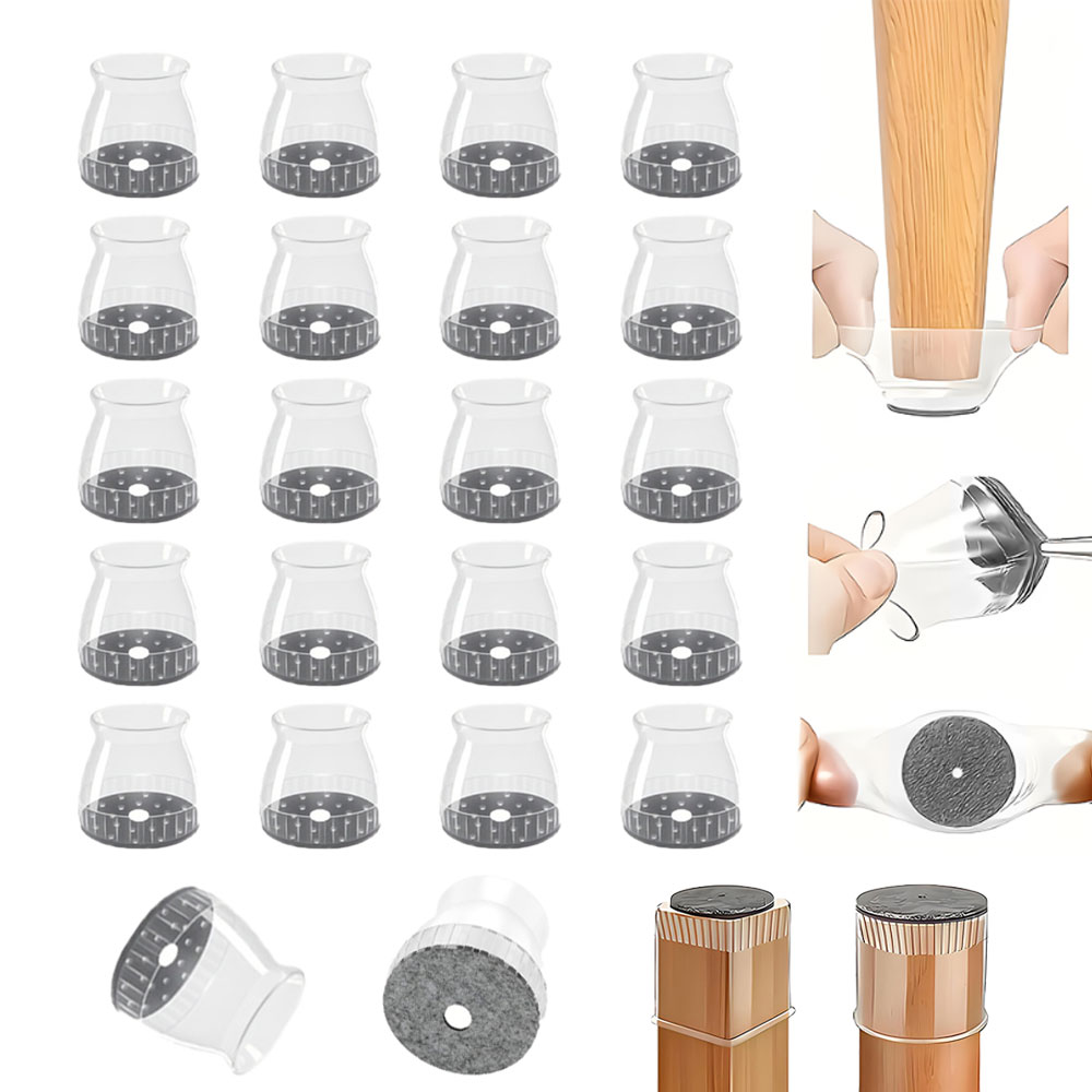 Furniture Leg Set - 20 Sets Of Transparent Chair Leg