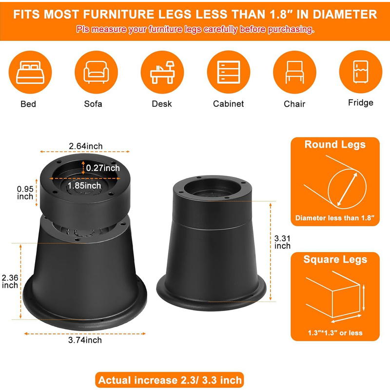 4Pcs Heavy Duty Furniture Rise - đánh giá và giá Furniture Hardware Feet