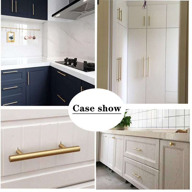 Modern Gold Brushed Straight C - đánh giá và giá Furniture Hardware Gold