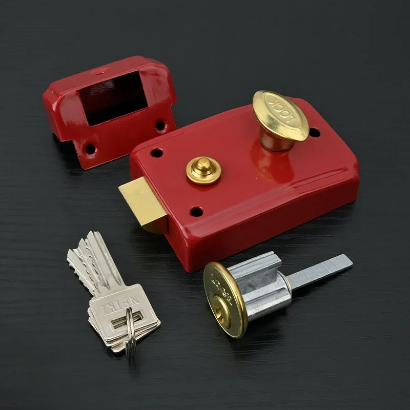 Exterior Door Retro Red Locks  - đánh giá và giá Furniture And Hardware