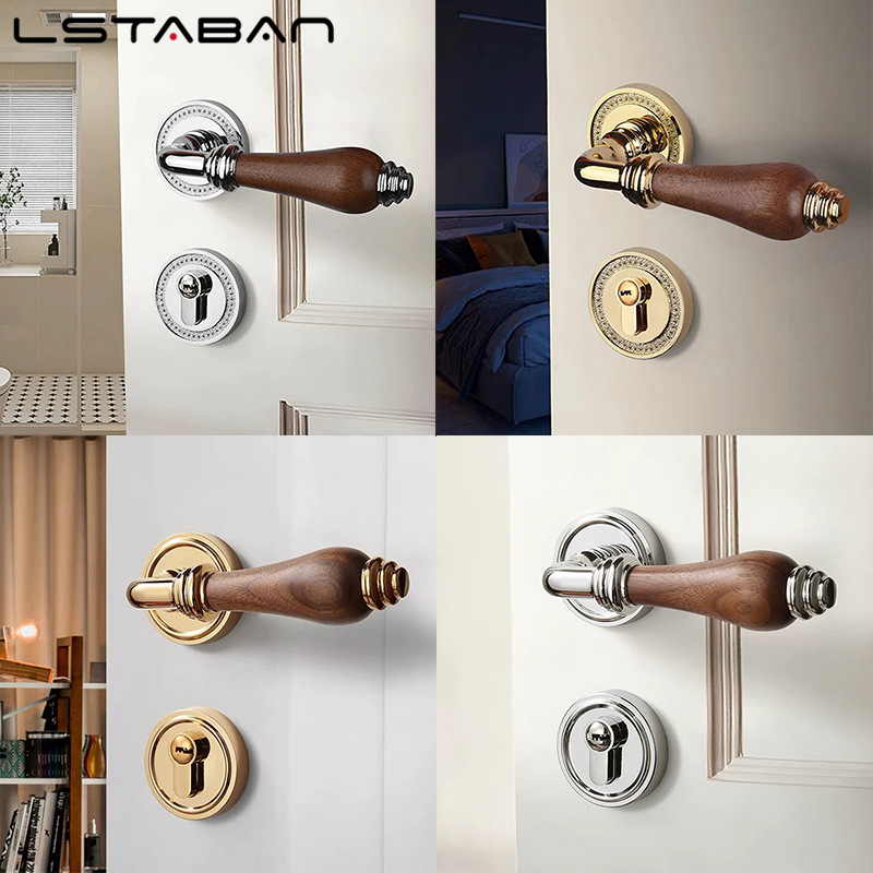 Euro Walnut Wood Handle Door L - đánh giá và giá Furniture Hardware Locks