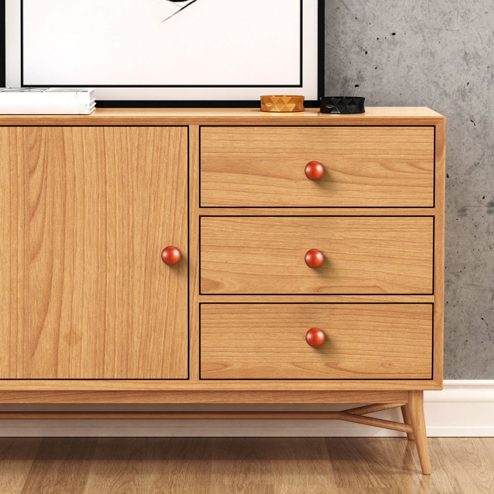 20Pcs Solid Wood Knobs Polishe - đánh giá và giá Cabinet Knob Round