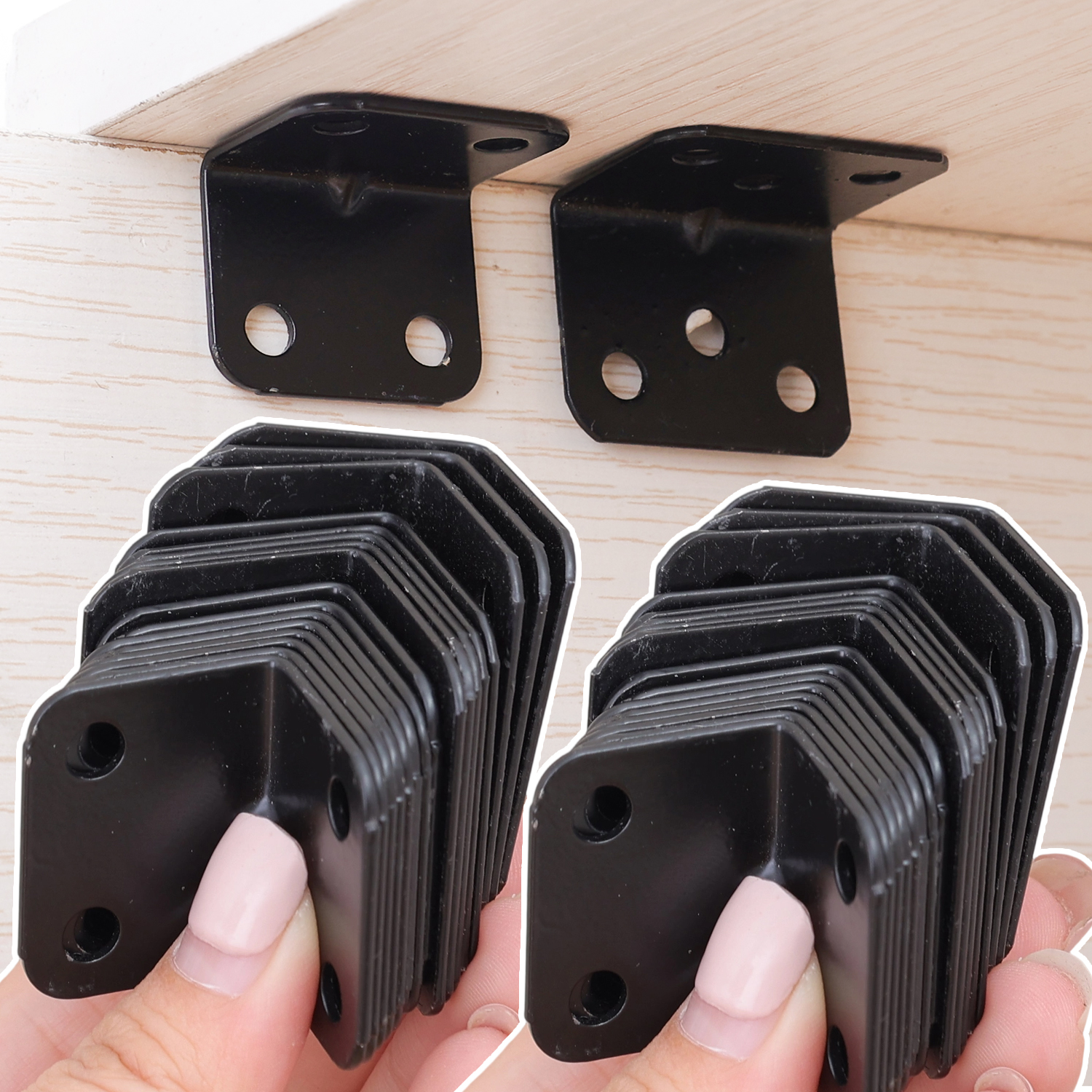10/30pcs Black L-shaped Right  - đánh giá và giá Furniture Hardware Connectors
