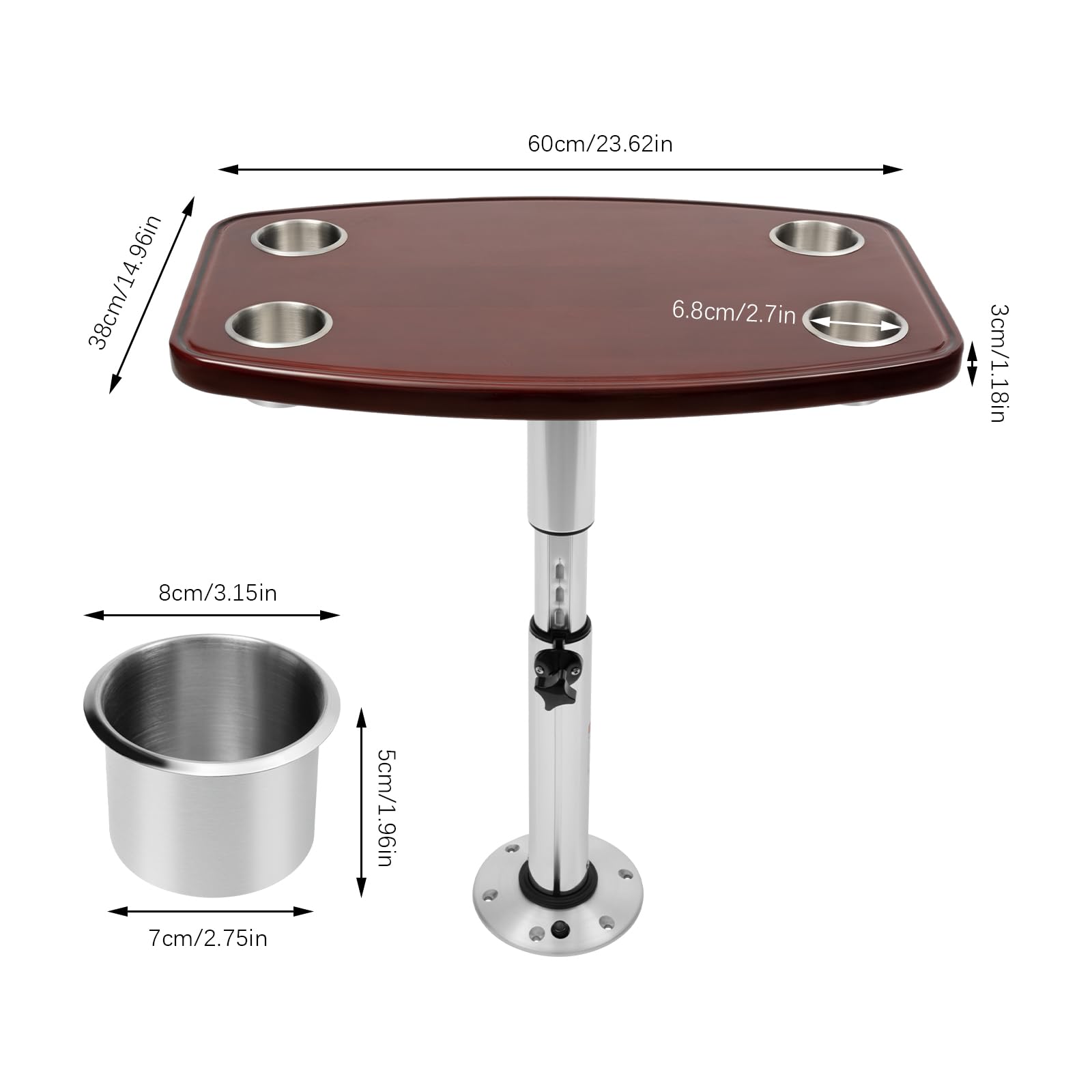 RV Table Set, Red Oak Tabletop - đánh giá và giá Furniture Leg Set