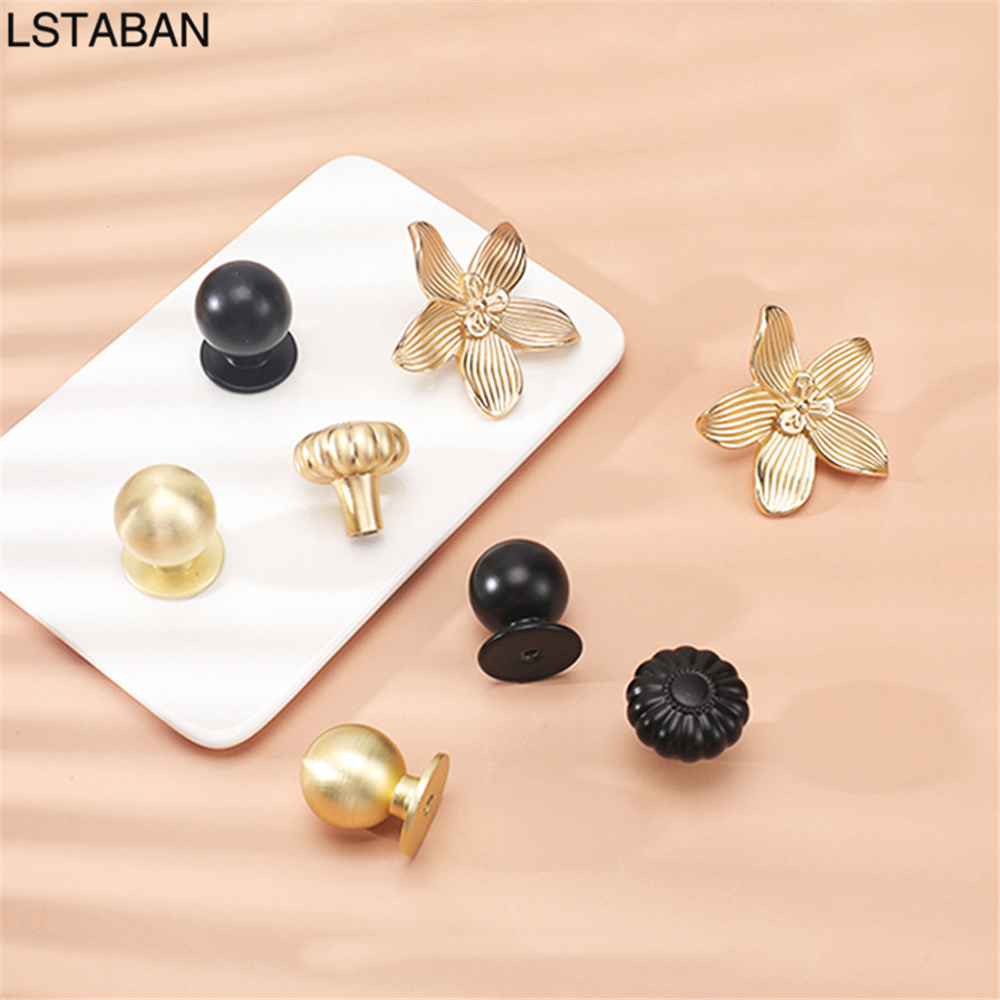 Flower Shape Solid Gold Kitche - đánh giá và giá Furniture Hardware Gold