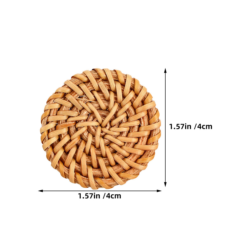 6Pcs Round Wood Woven Knobs Bo - đánh giá và giá Cabinet Knob Round