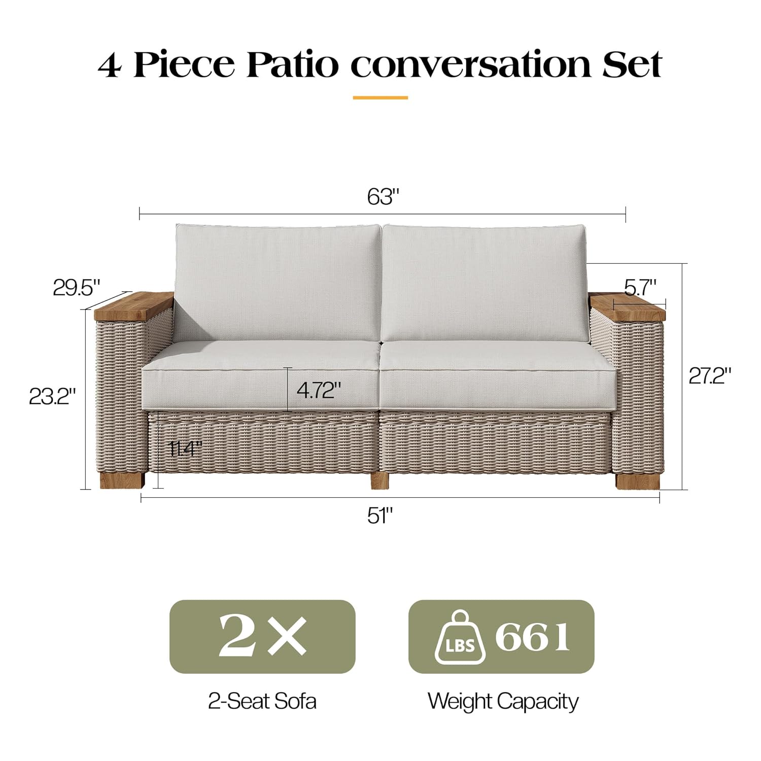 4-Piece Wicker Patio Furniture - đánh giá và giá Furniture Leg Set