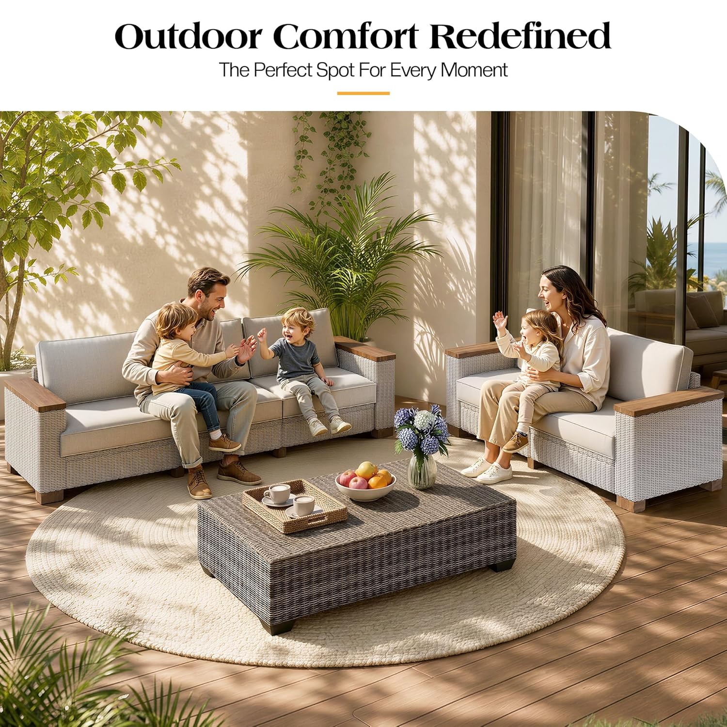 4-Piece Wicker Patio Furniture - đánh giá và giá Furniture Leg Set