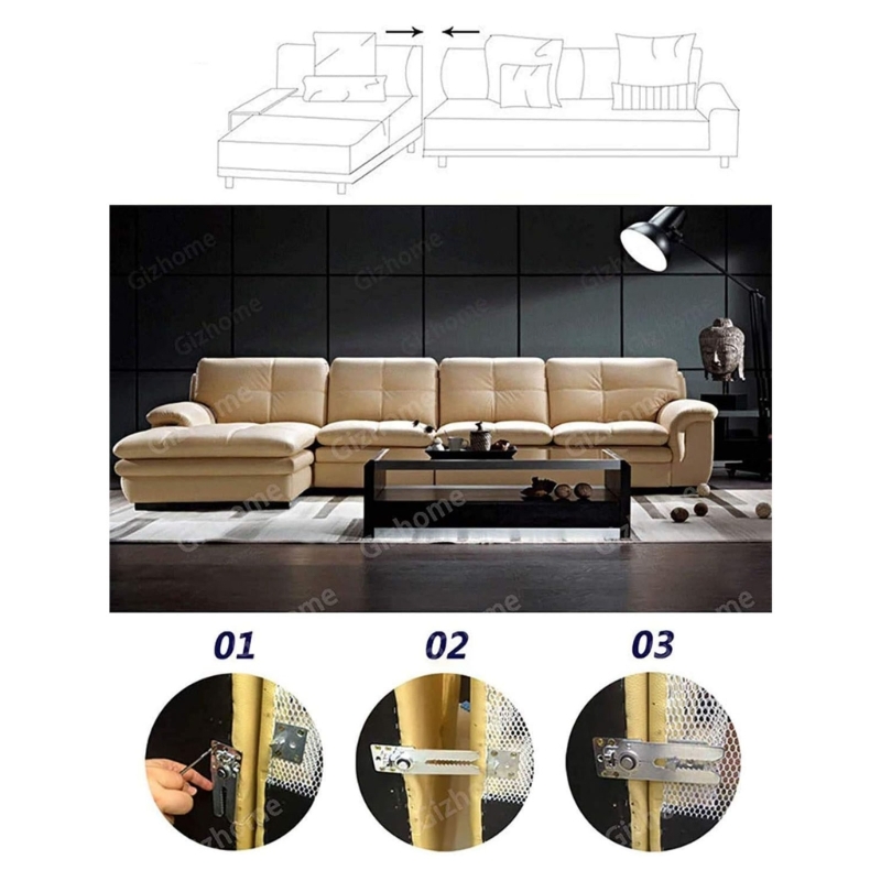 6Pcs Sectional Couch Connector - đánh giá và giá Furniture Interlocking Hardware