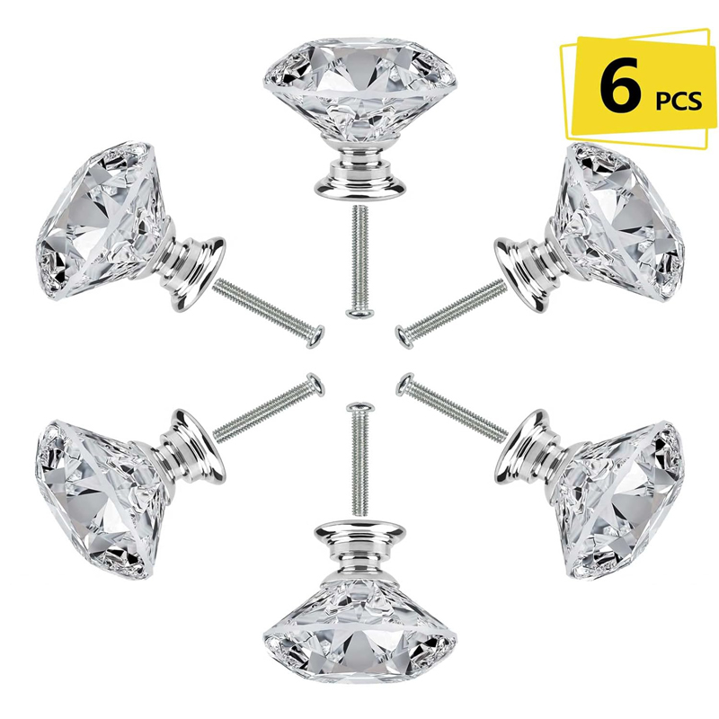 6Pcs Cabinet Knob with Screws  - đánh giá và giá Cabinet Knob Round