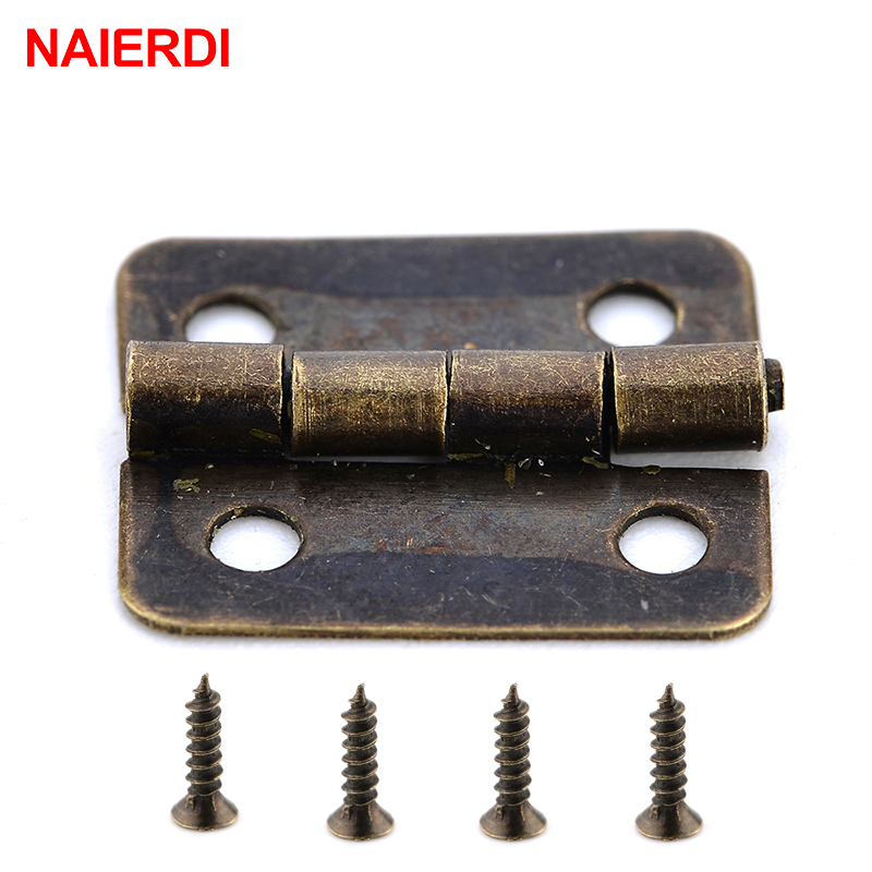 50PCS NAIERDI Antique Hinge Mi - đánh giá và giá Furniture Hardware Gold