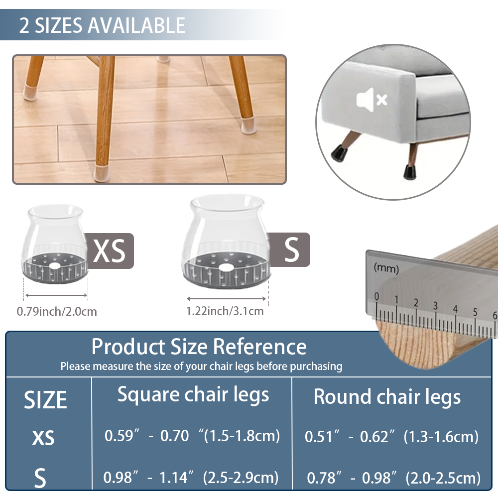 20 Sets Of Transparent Chair L - đánh giá và giá Furniture Leg Set