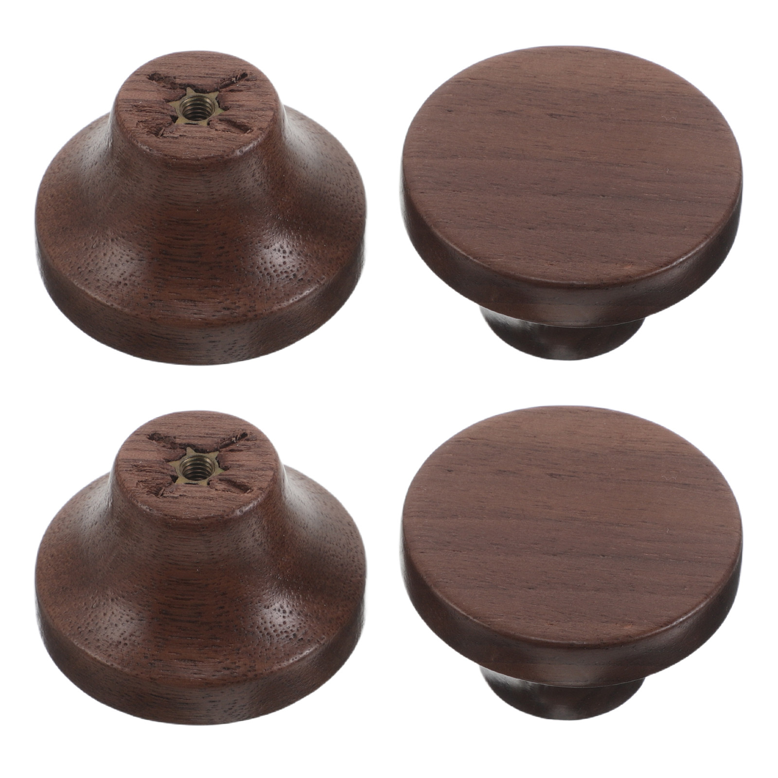 4Pcs Wooden Round Drawer Pulls - đánh giá và giá Cabinet Knob Round