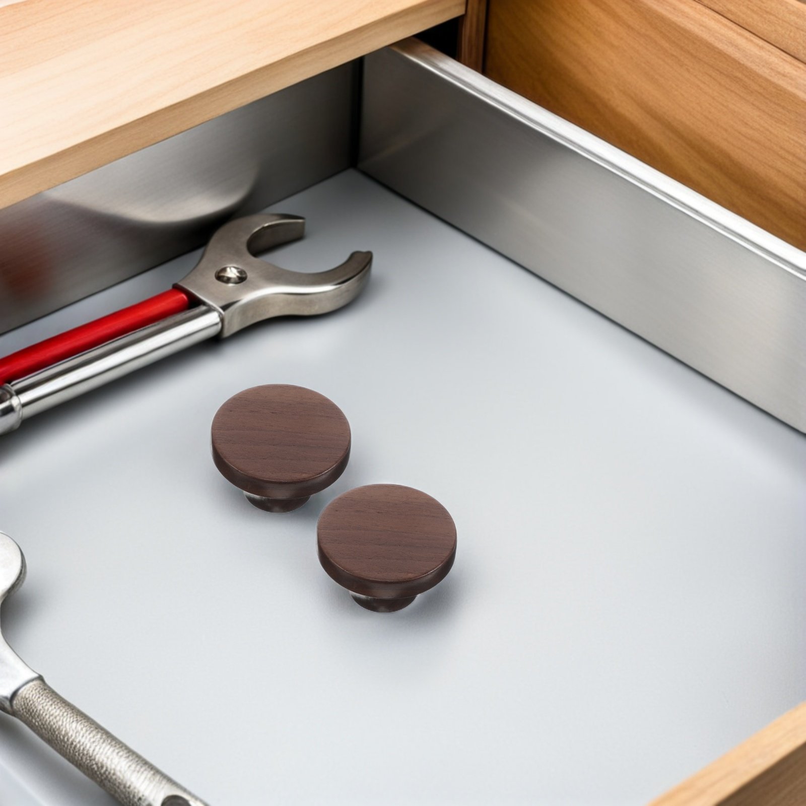 4Pcs Wooden Round Drawer Pulls - đánh giá và giá Cabinet Knob Round